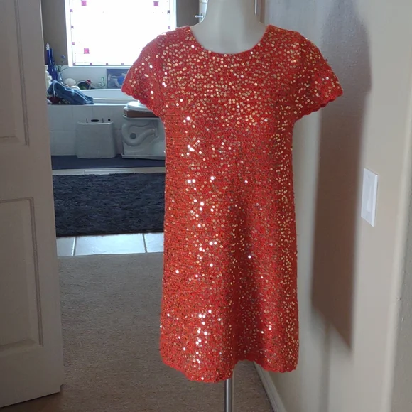 manoush sequin dress Manoush Rose Gold Sequin Mini Dress